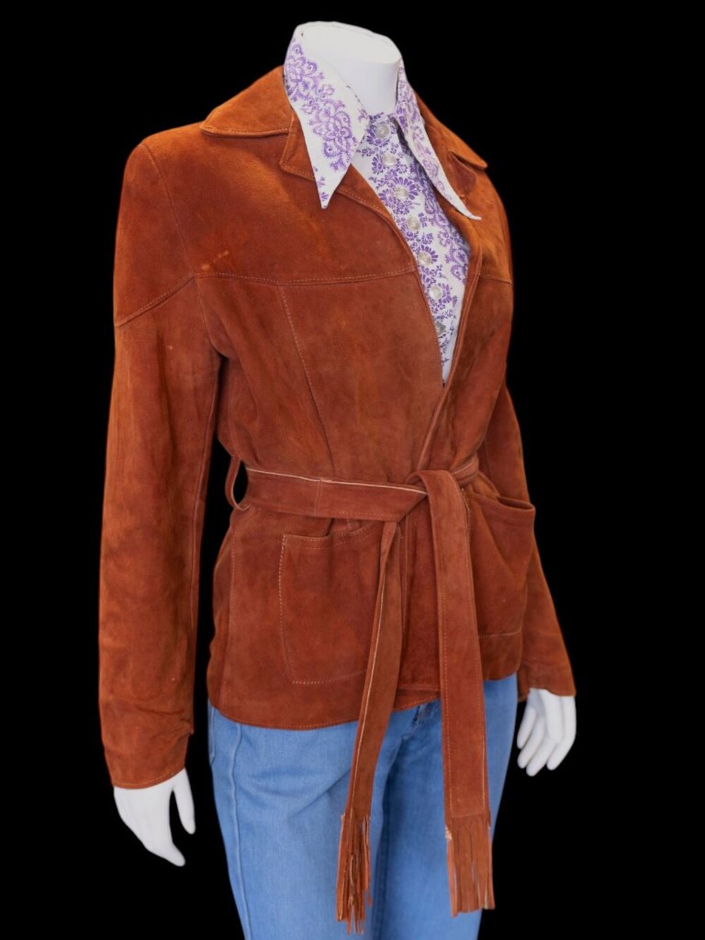 Vintage Ladies Geronimo Rust Suede Western Jacket | 1940s–1950s